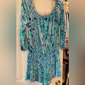 Lilly Pulitzer Lana Romper in color: Tortuga Time